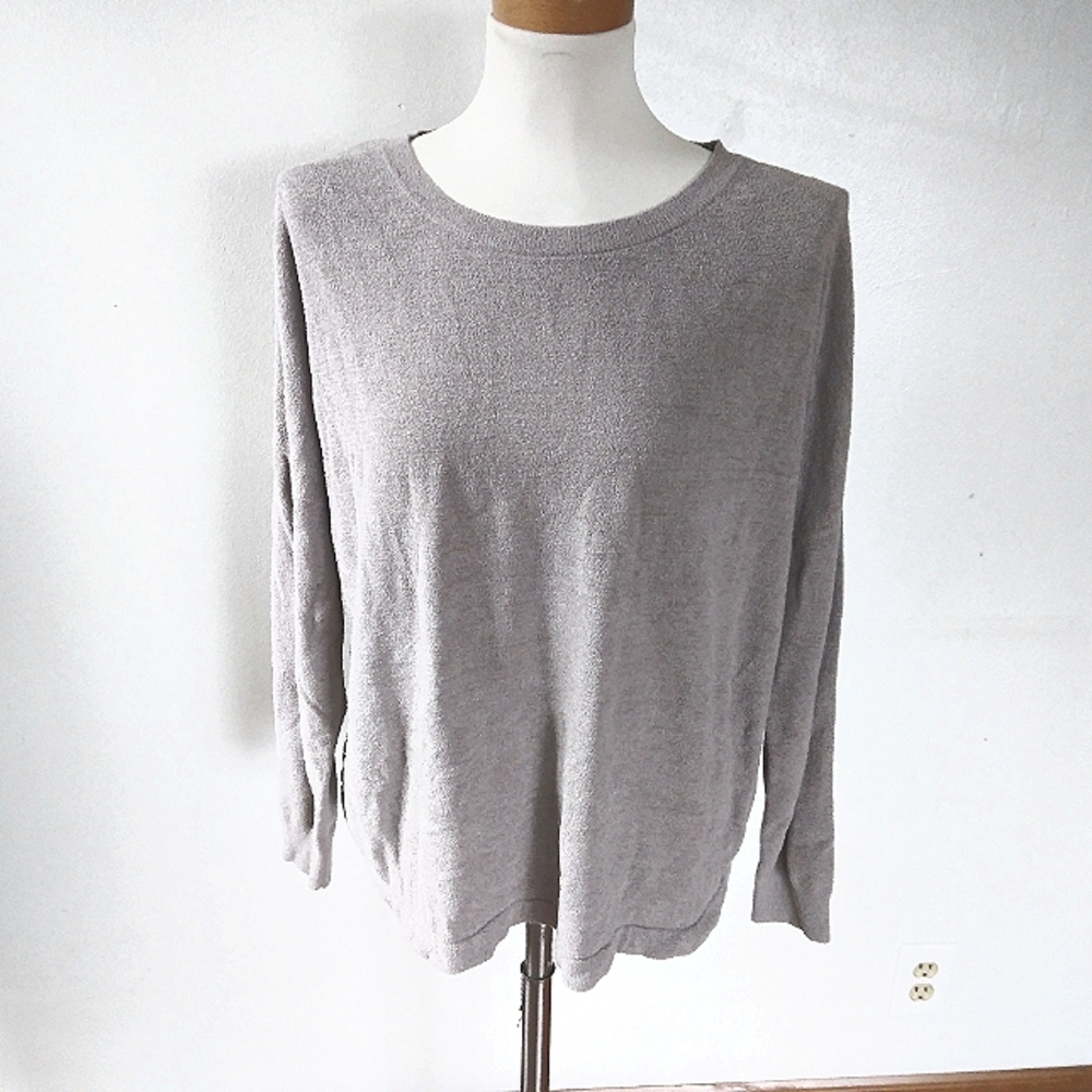 L) Barefoot Dreams Pullover Dolman Sleeve Sweater